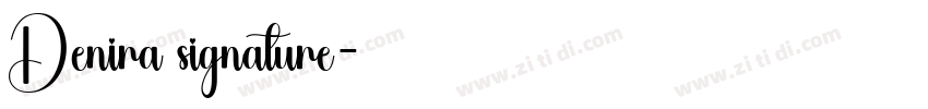 Denira signature字体转换